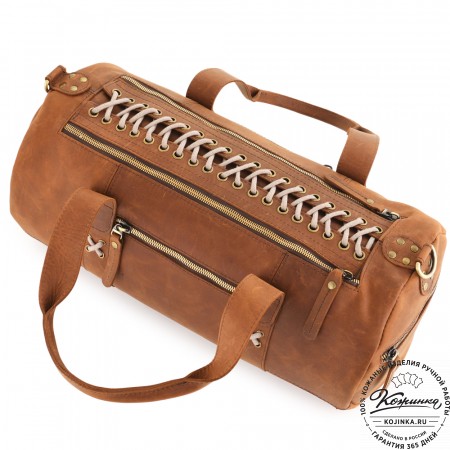  Кожаная сумка "Тайлер" (коричневый крейзи) 